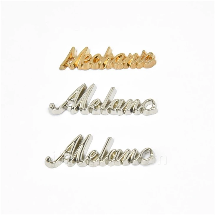 Metal Logo for Bags/Wallets Custom Metal Hollow Logo Plate