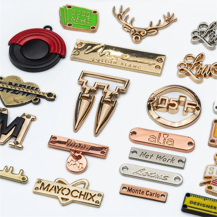 High Quality Label Washable Metal Brand Logo Label Custom Clothing Name Tag