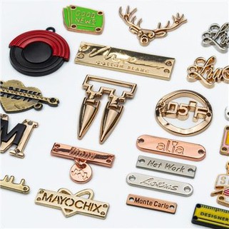 High Quality Label Washable Metal Brand Logo Label Custom Clothing Name Tag