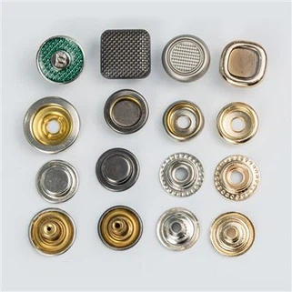 Brass Metal Ring Spring Snap Press Button Metal Button for Clothes Bags Accessories