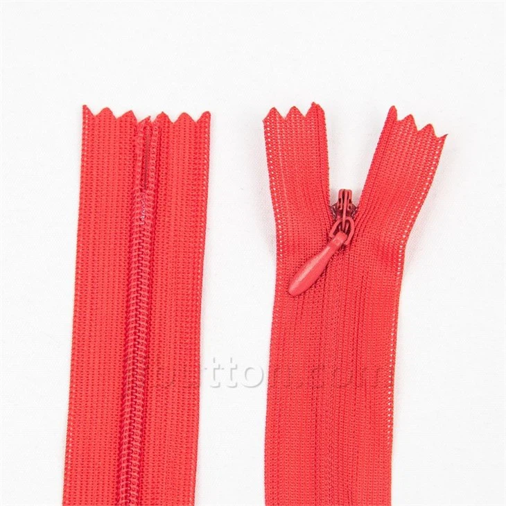 White Invisible Zipper