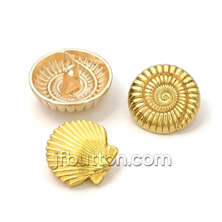 Gold Abstract Shape Metal Buttons factory