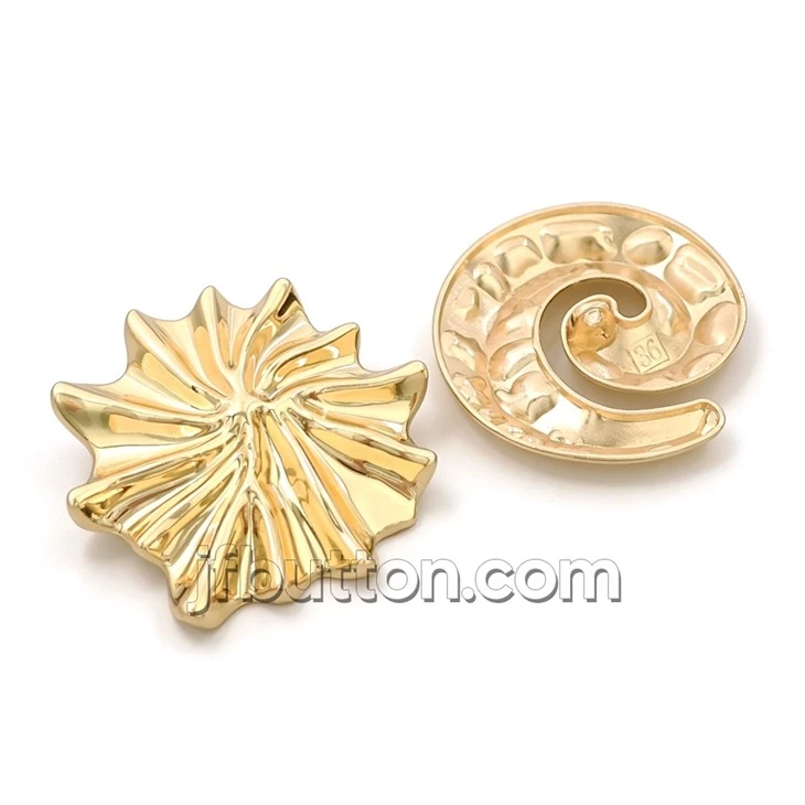 Gold Abstract Shape Metal Buttons best