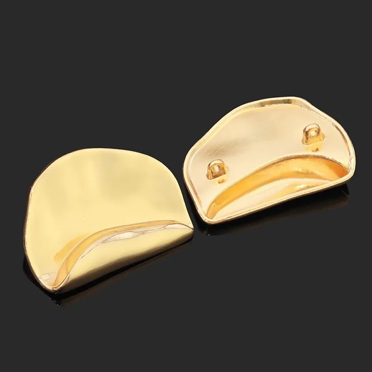 Gold Irregular Double Shank Button factory