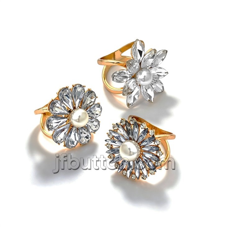 Pearl X-shape Scarf Ring factory