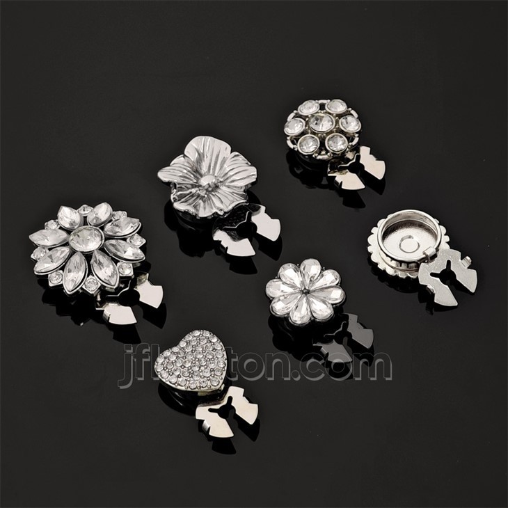 Rhinestone Flower Button Covers For Women factory