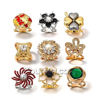 Colorful Rhinestone Decorative Scarf Ring