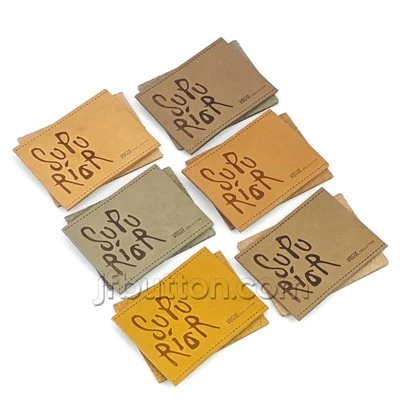 Denim Jacket Genuine Leather Labels