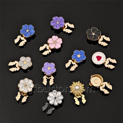 Flower Button Clip For Blouses