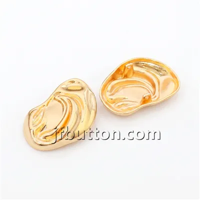 Gold Irregular Double Shank Button