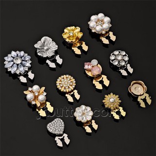 Jeweled Button Covers For Shirt