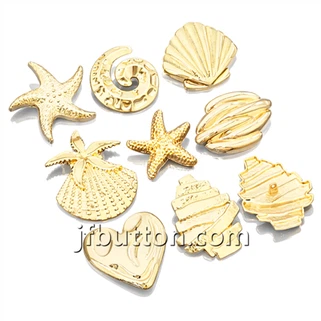 Metal Star Shaped Buttons