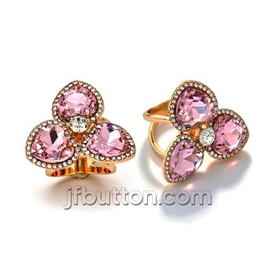 Pink Rhinestone Scarf Clip