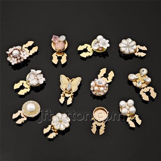 Rhinestone Button Covers For Shirt
