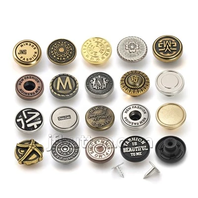 Zinc Alloy Dungaree Buttons