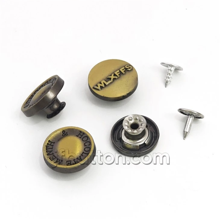 Zinc Alloy Fixed Jeans Buttons high quality