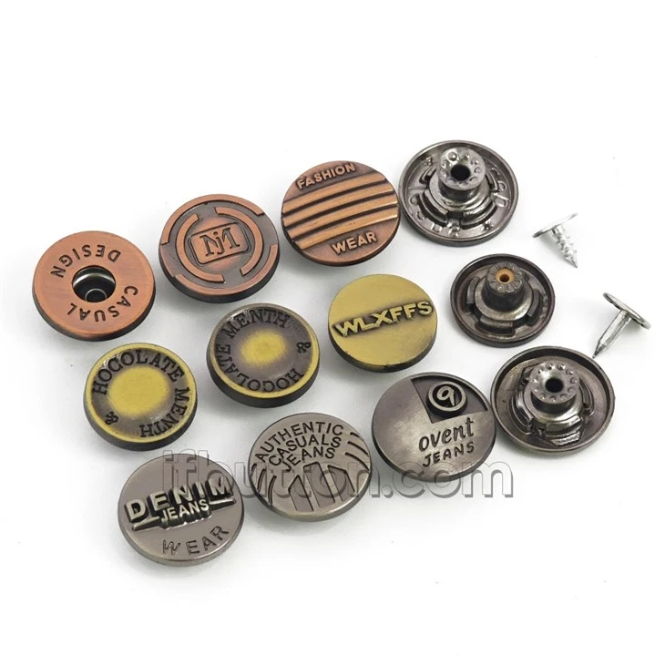 Zinc Alloy Fixed Jeans Buttons factory