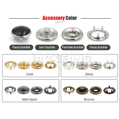 Different Prong Snap Button Types
