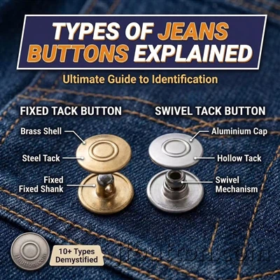 Types of Jeans Buttons Explained