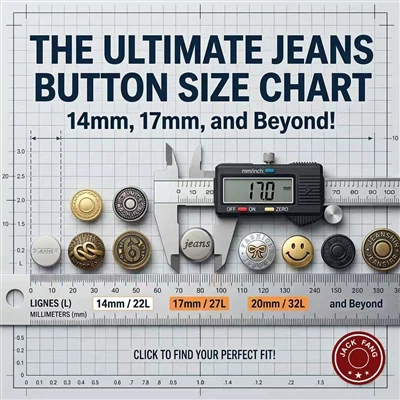 Jeans Button Size Chart: 14mm, 17mm, and Beyond