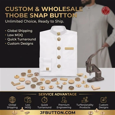 Custom Thobe Snap Buttons: OEM Solutions for Mens Clothing Brands