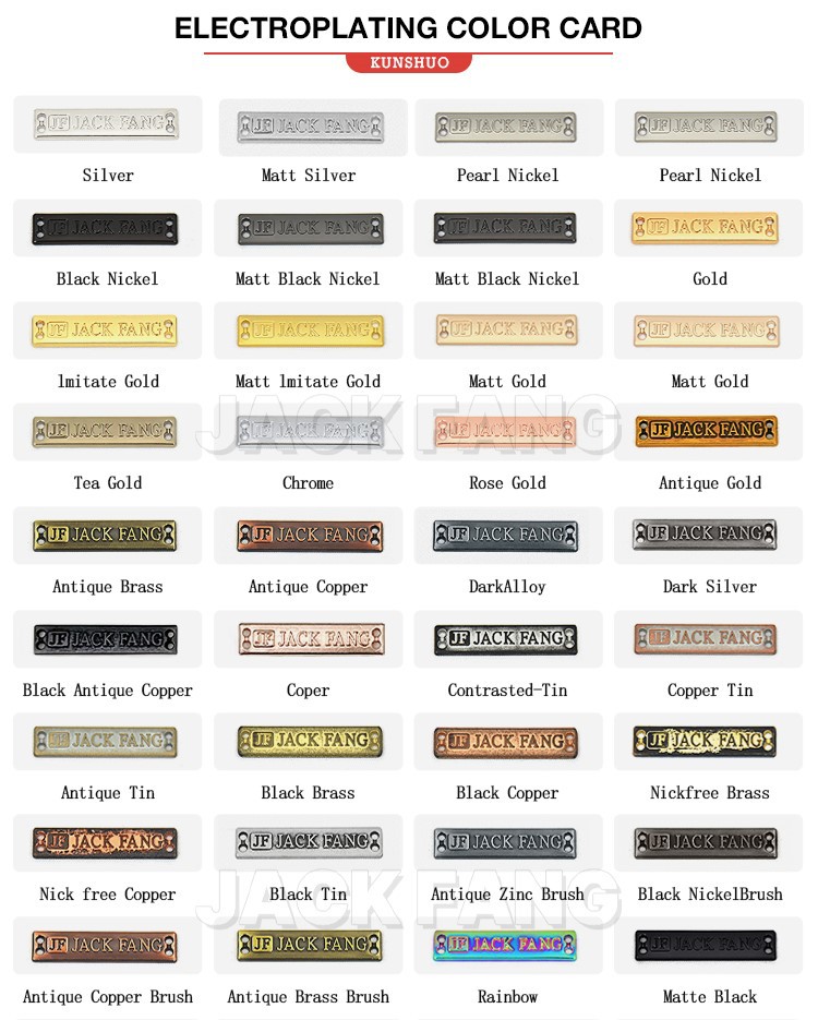 electroplating color for metal label electroplating color for metal label