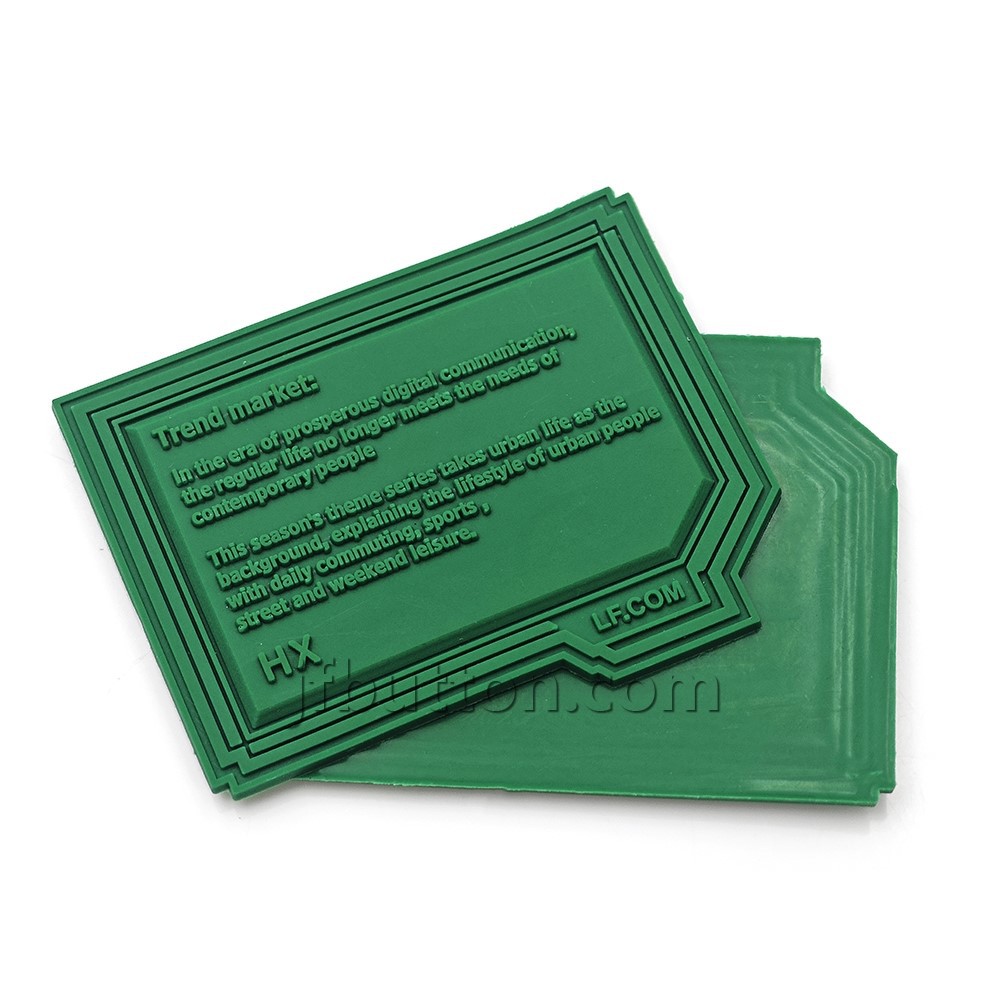 green silicone label green silicone label