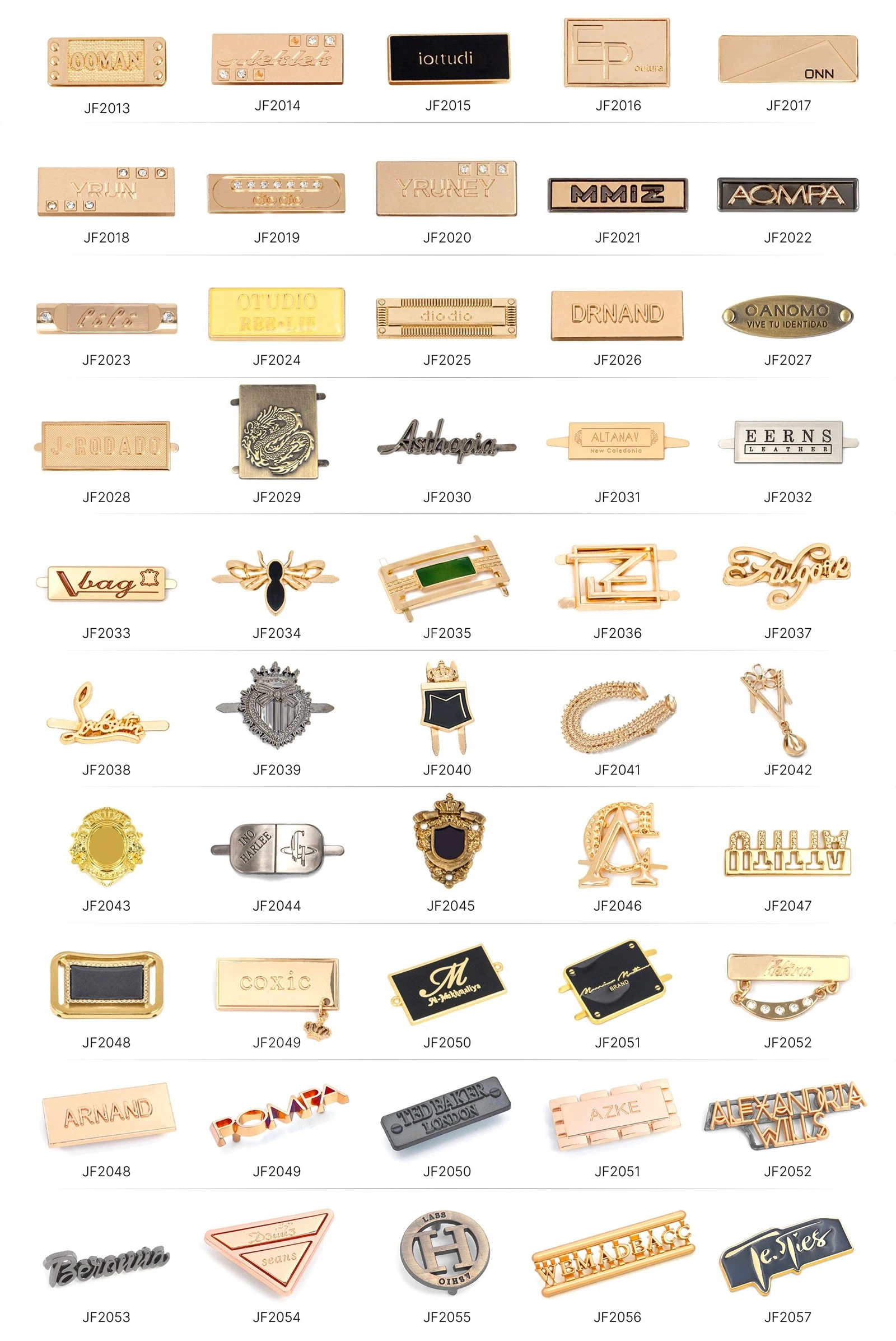 bag metal label bag metal label