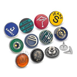 Silver Denim Buttons