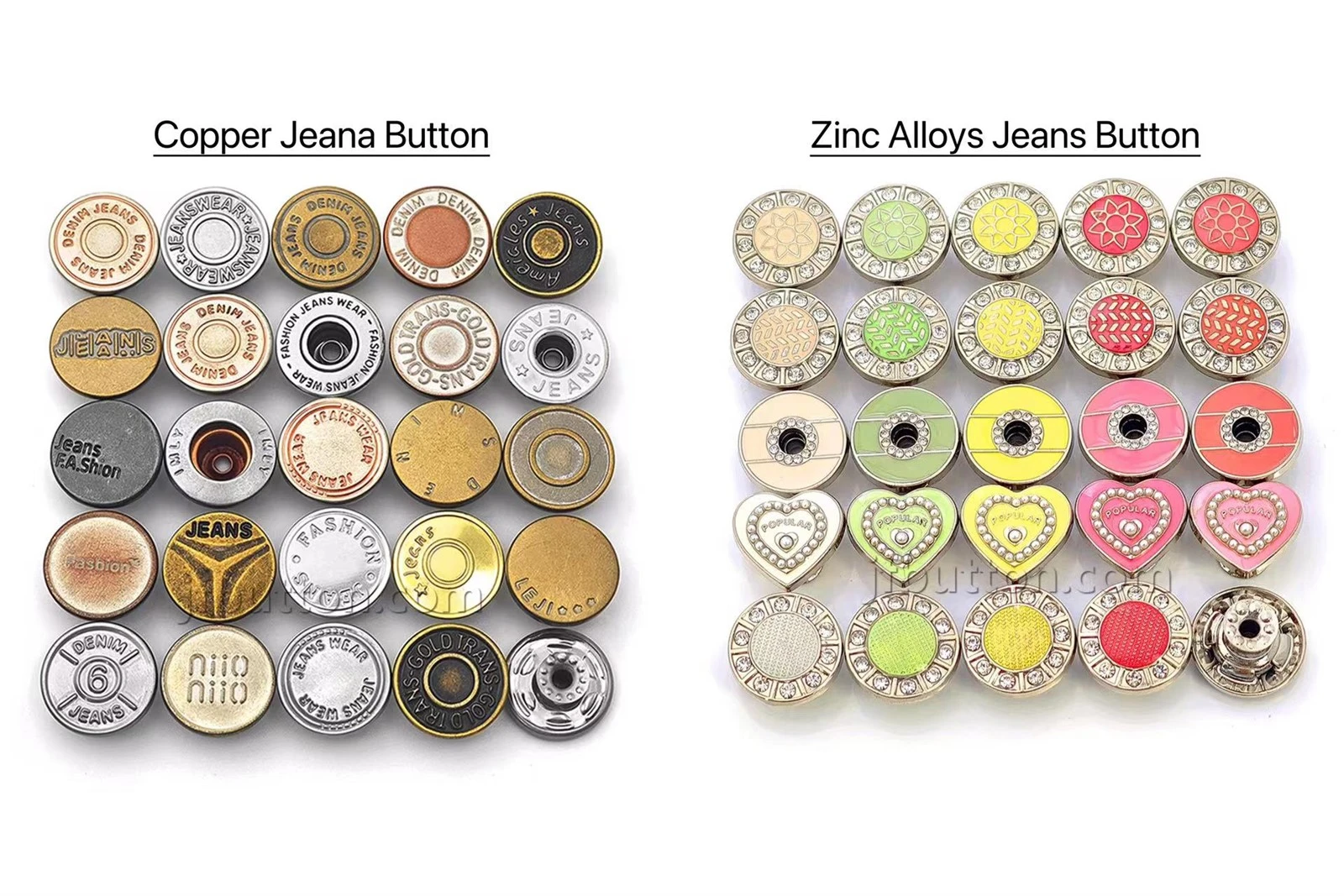 copper and zinc alloy jeans button copper and zinc alloy jeans button