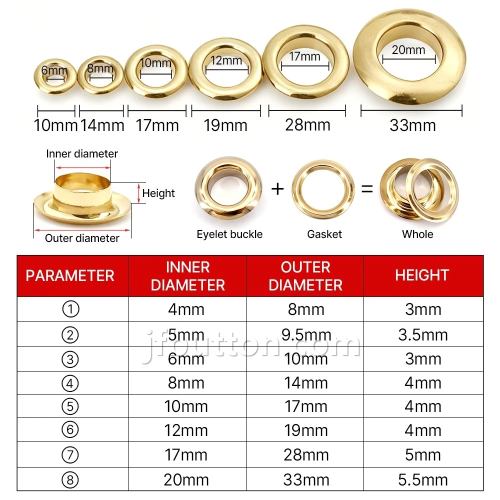 metal eyelet for garment metal eyelet for garment
